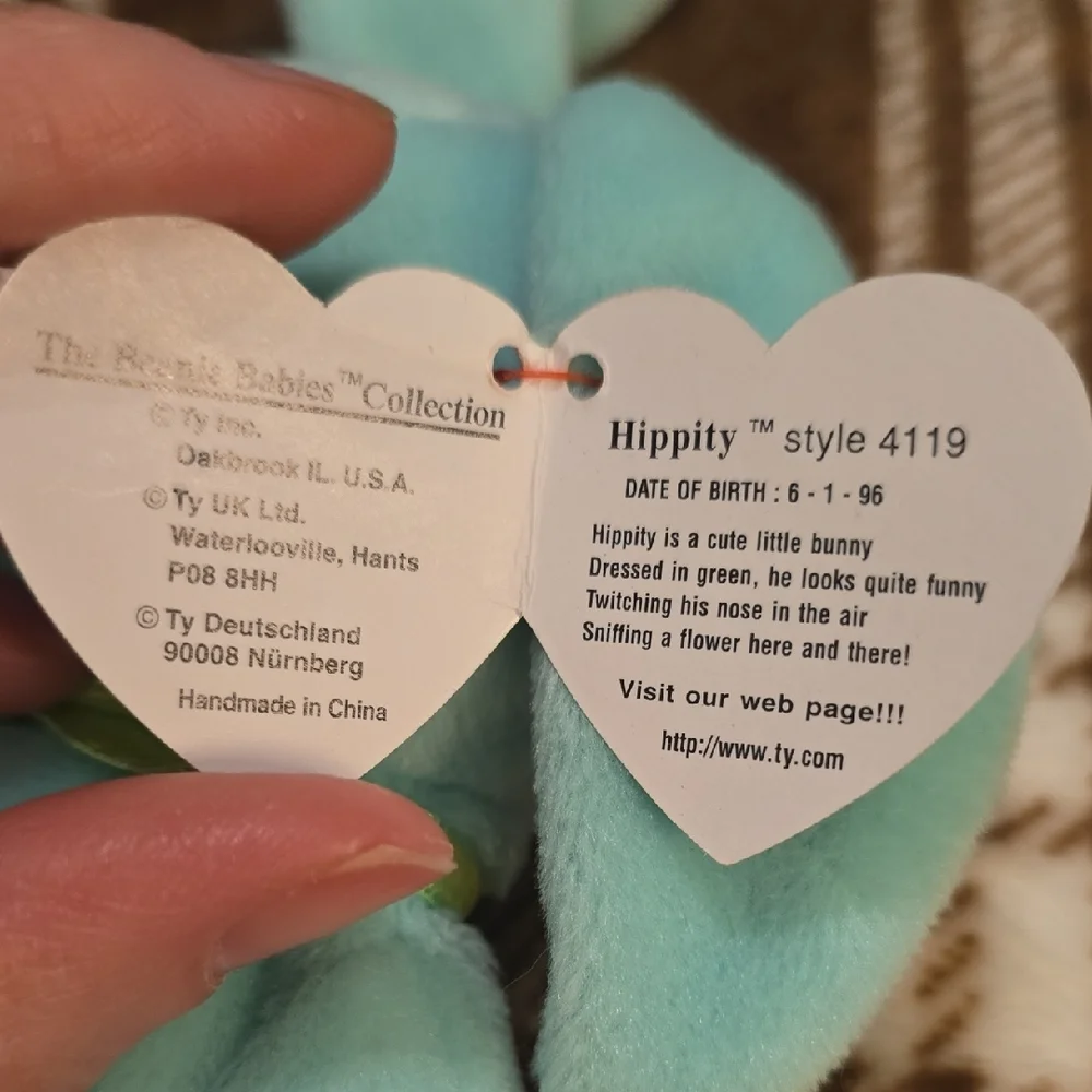 Ty Stuffed Bunny‎ Trio - Pink, Mint, Lavender